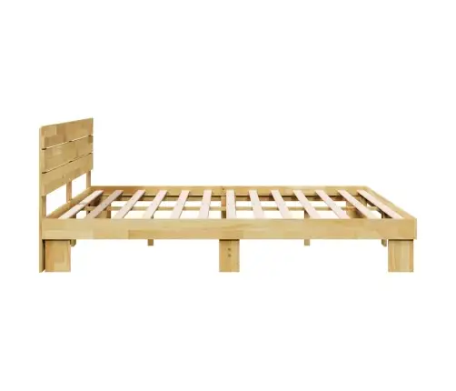 Lovos Rėmas Su Galvūgaliu Be Čiužinio 200X200 Cm Ąžuolo Masyvo