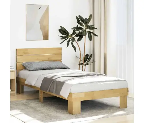 Lovos Rėmas Su Galvūgaliu Be Čiužinio 75X190 Cm Ąžuolo Masyvo