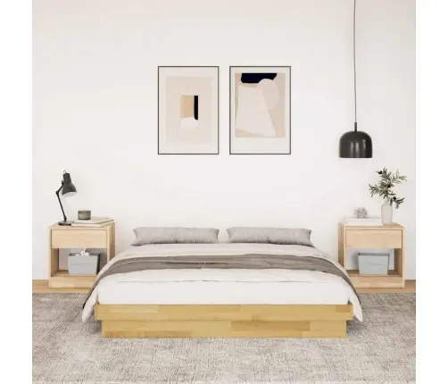 Gultas Rāmis Bez Matrača 150X200 Cm Masīvkoka Ozols Vidaxl