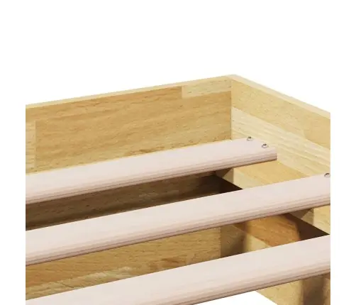 Gultas Rāmis Bez Matrača 150X200 Cm Masīvkoka Ozols Vidaxl