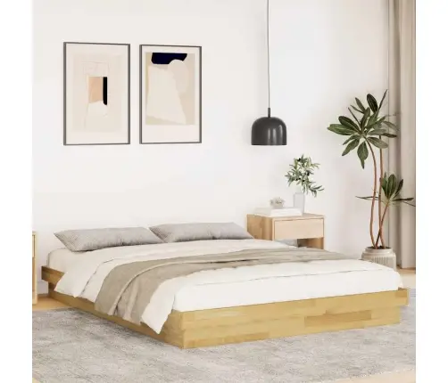 Gultas Rāmis Bez Matrača 150X200 Cm Masīvkoka Ozols Vidaxl
