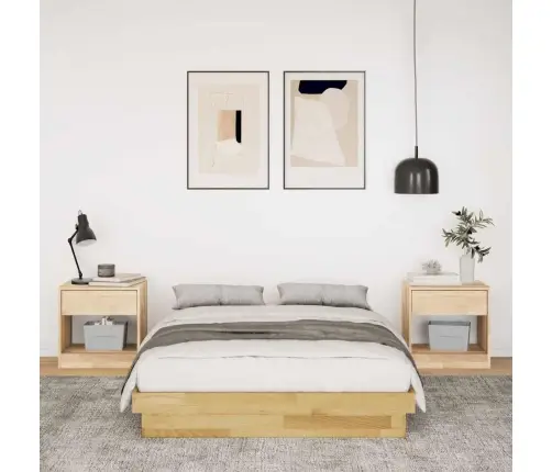 Gultas Rāmis Bez Matrača 120X200 Cm Masīvkoka Ozols Vidaxl