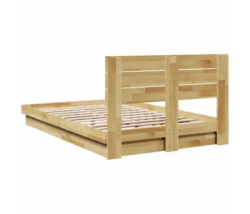 Lovos Rėmas Su Galvūgaliu Be Čiužinio 120X200 Cm Ąžuolo Masyvo