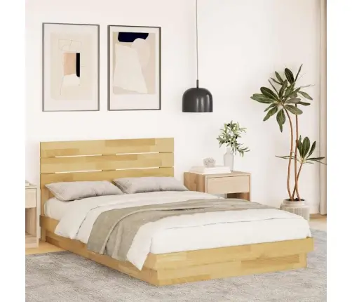 Lovos Rėmas Su Galvūgaliu Be Čiužinio 120X200 Cm Ąžuolo Masyvo