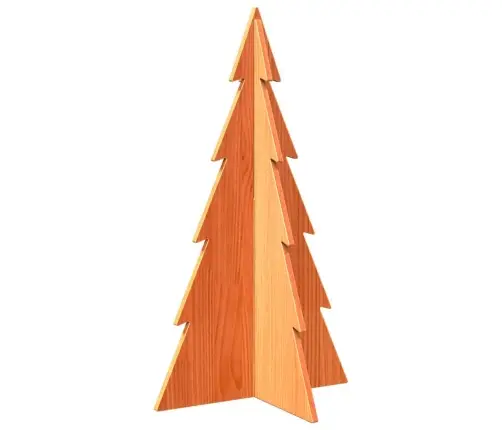 Puidust Jõulupuu Kaunistuseks, Vahapruun, 80 cm Männipuit