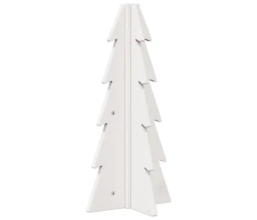 Koka Ziemassvētku Eglīte, Balta, 49 Cm, Priedes Masīvkoks Vidaxl