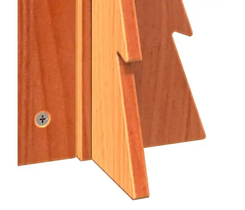 Puidust Jõulupuu Kaunistuseks, Vahapruun, 49 cm Männipuit