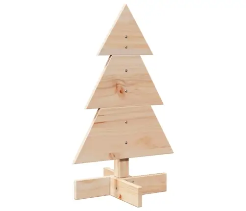 Koka Ziemassvētku Eglīte Dekorēšanai, 60 Cm, Priedes Masīvkoks Vidaxl