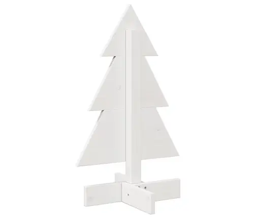 Koka Ziemassvētku Eglīte, Balta, 60 Cm, Priedes Masīvkoks Vidaxl
