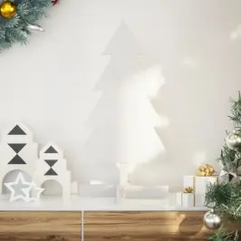 Medinė Kalėdų Eglutė, Balta, 80cm Pušies Medienos Masyvas Medinė Kalėdų Eglutė, Balta, 80cm Pušies Medienos Masyvas