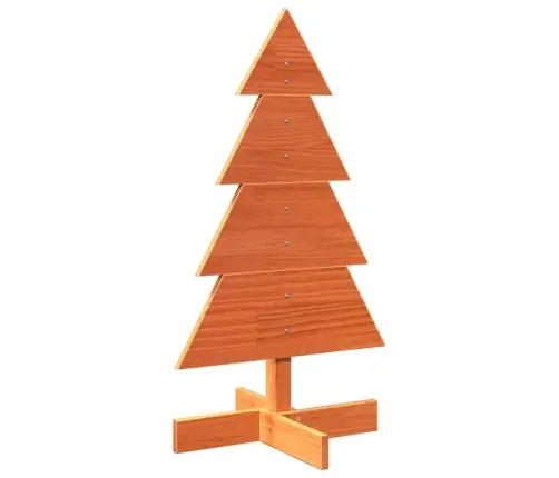 Puidust Jõulupuu Kaunistuseks, Vahapruun, 80 cm Männipuit