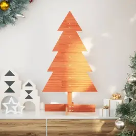 Puidust Jõulupuu Kaunistuseks, Vahapruun, 80 cm Männipuit