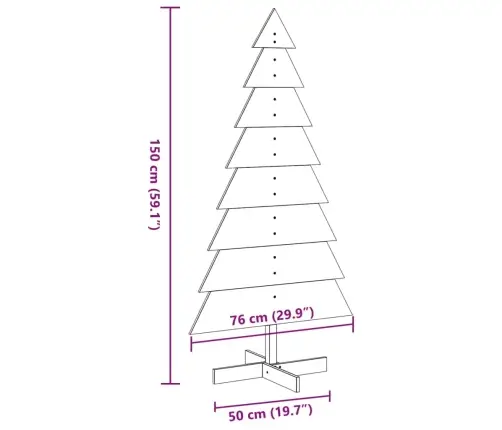 Koka Ziemassvētku Eglīte Dekorēšanai, 150 Cm, Priedes Masīvkoks Vidaxl