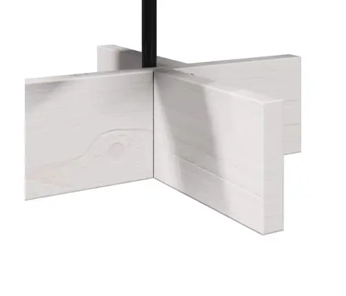 Koka Ziemassvētku Eglīte, Balta, 60 Cm, Priedes Masīvkoks Vidaxl