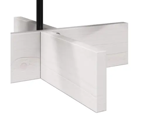 Medinė Kalėdų Eglutė, Balta, 80cm Pušies Medienos Masyvas