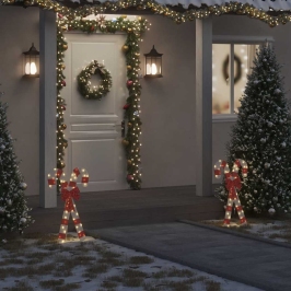 Ziemassvētku Rotājums Candy Cane 50 Leds Silti Balts Vidaxl