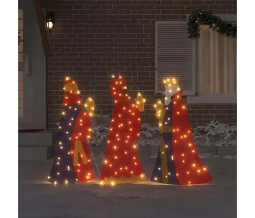 Ziemassvētku Apgaismojums 3 Pcs Silti Balts 105 Cm Audums Vidaxl