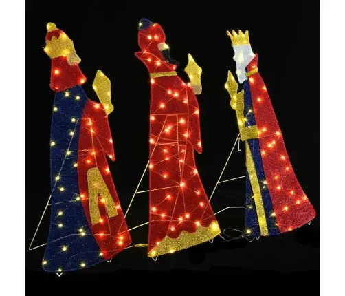 Ziemassvētku Apgaismojums 3 Pcs Silti Balts 105 Cm Audums Vidaxl