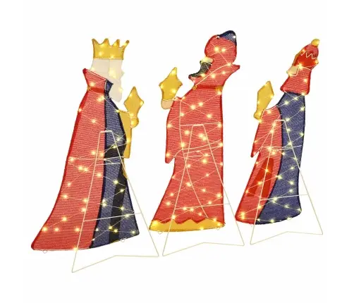 Ziemassvētku Apgaismojums 3 Pcs Silti Balts 105 Cm Audums Vidaxl