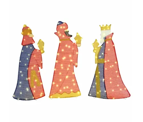 Ziemassvētku Apgaismojums 3 Pcs Silti Balts 105 Cm Audums Vidaxl