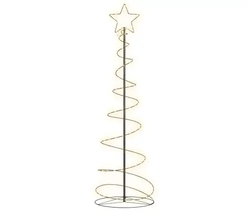 Led Ziemassvētku Eglīte 120 Led Silti Balta 180 Cm Vidaxl