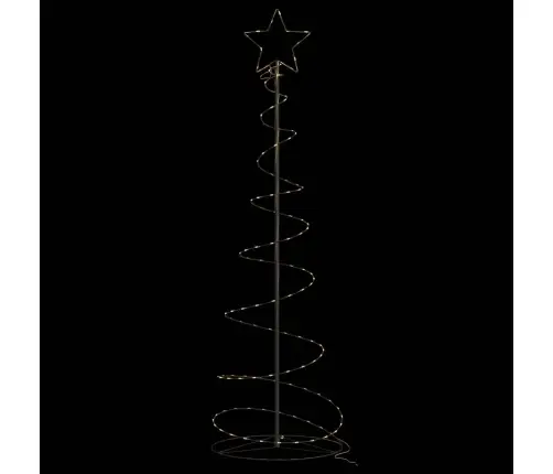 Led Ziemassvētku Eglīte 120 Led Silti Balta 180 Cm Vidaxl