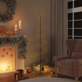 Led Ziemassvētku Eglīte 120 Led Silti Balta 180 Cm Vidaxl