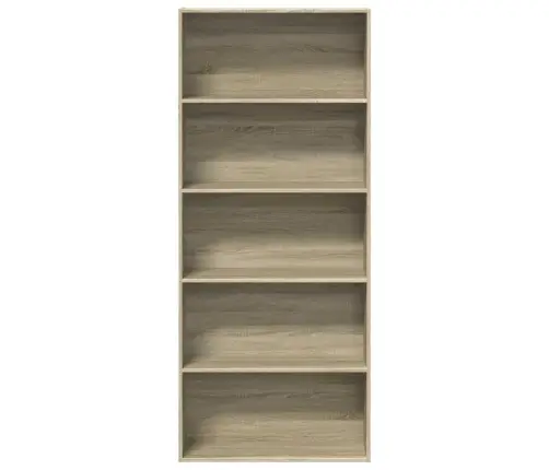 Grāmatu Plaukts, Ozola Krāsa, 80X30X189 Cm, Inženierijas Koks Vidaxl