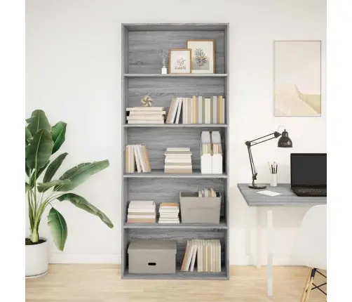 Raamatukapp Hall Sonoma 80X30X189 Cm Tehispuit