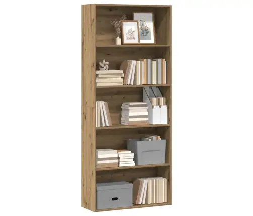 Grāmatu Plaukts, Koka Krāsā, 80X30X189 Cm, Inženierijas Koks Vidaxl