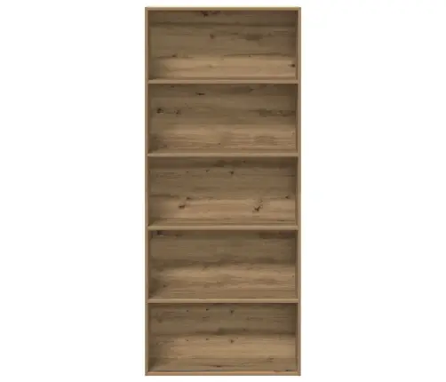 Grāmatu Plaukts, Koka Krāsā, 80X30X189 Cm, Inženierijas Koks Vidaxl