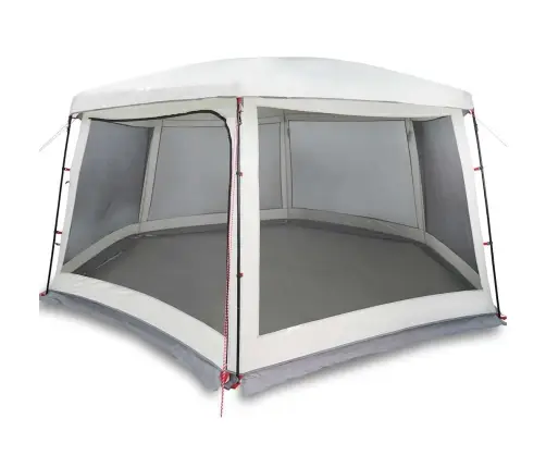 Baseina Telts Ar Noņemamām Mušu Un Sieta Sienām 670X590 Cm Vidaxl