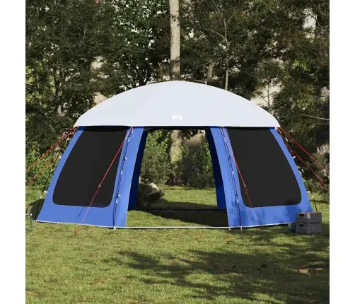 Baseina Telts Ar Noņemamām Mušu Un Sieta Sienām Debeszila Zila Vidaxl