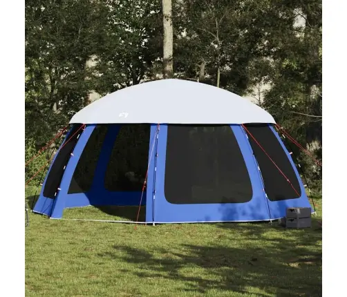 Baseina Telts Ar Noņemamām Mušu Un Sieta Sienām Debeszila Zila Vidaxl