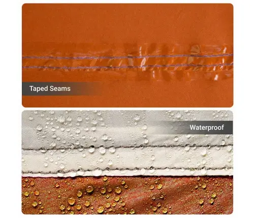 Kempinga Telts A-Rāmis 3-Personu Pelēka Un Apelsīna Ūdensizturīga Vidaxl