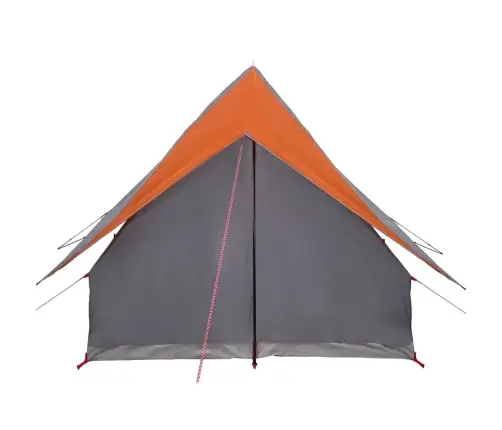 Kempinga Telts A-Rāmis 3-Personu Pelēka Un Apelsīna Ūdensizturīga Vidaxl