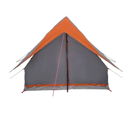 Kempinga Telts A-Rāmis 3-Personu Pelēka Un Apelsīna Ūdensizturīga Vidaxl