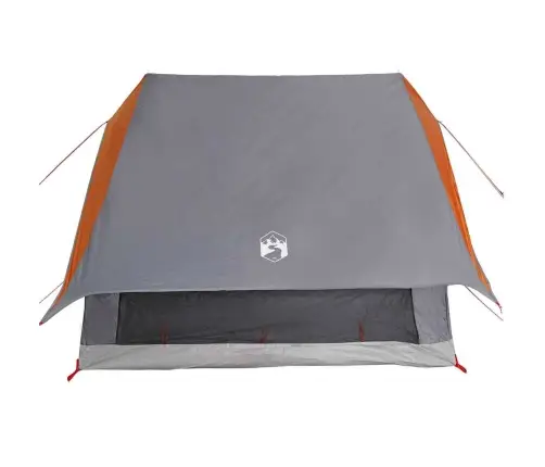 Kempinga Telts A-Rāmis 3-Personu Pelēka Un Apelsīna Ūdensizturīga Vidaxl