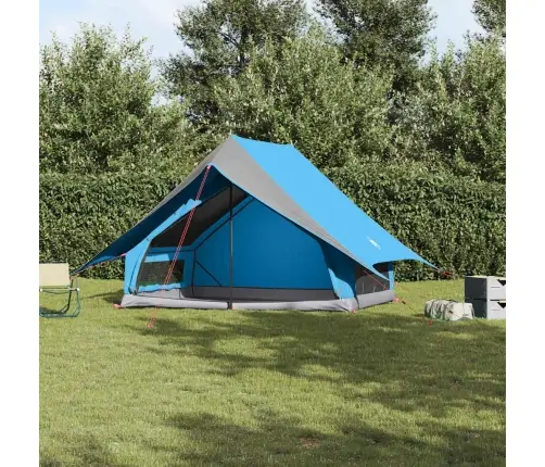 Kempinga Telts A Forma 5 Personām Zila Ūdensizturīga Vidaxl