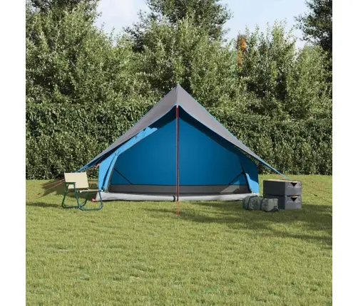 Kempinga Telts A Forma 5 Personām Zila Ūdensizturīga Vidaxl