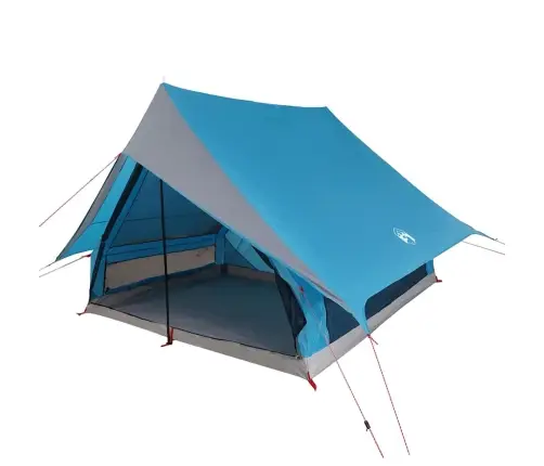 Kempinga Telts A Forma 5 Personām Zila Ūdensizturīga Vidaxl