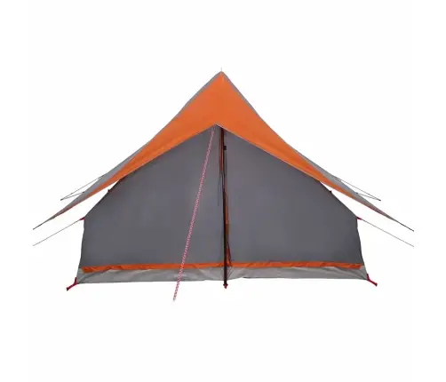 Kempinga Telts A Formas 5-Personām Pelēka Un Apelsīnu Ūdensizturīga Vidaxl