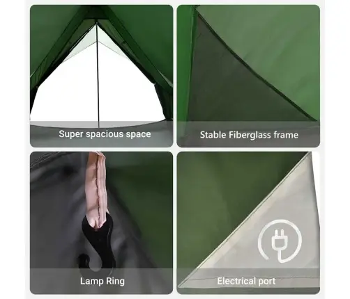 Peretelk Katusega Õhuavaga Roheline Ja Valge 315 X 286 X 200 Cm