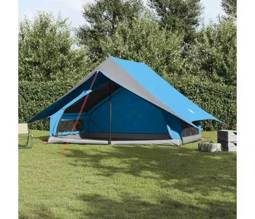 Ģimenes Telts A-Formas 7-Personu Zila Ūdensizturīga Vidaxl