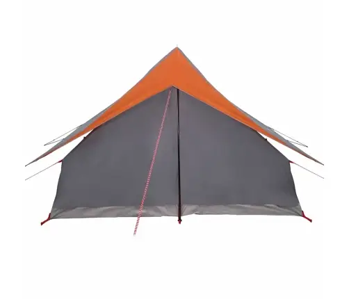Ģimenes Telts A-Raam 7-Personām Pelēka Un Apelsīnu Ūdensizturīga Vidaxl