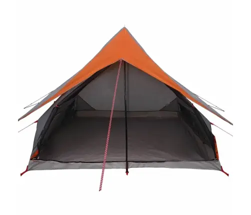 Ģimenes Telts A-Raam 7-Personām Pelēka Un Apelsīnu Ūdensizturīga Vidaxl