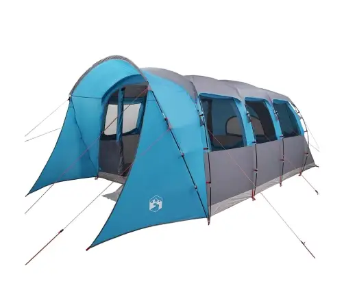 Ģimenes Telts Ar Logiem, Tunelis, Zila, 8 Personām, Ūdensizturīga Vidaxl