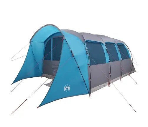 Ģimenes Telts Ar Logiem, Tunelis, Zila, 8 Personām, Ūdensizturīga Vidaxl