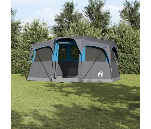 Ģimenes Telts Ar Logiem, Kupola Formas, Zila, 10 Cilvēku, Ūdensizturīga Vidaxl