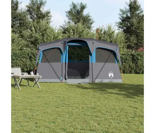 Ģimenes Telts Ar Logiem, Kupola Formas, Zila, 10 Cilvēku, Ūdensizturīga Vidaxl